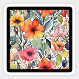 Floral Radiance Vibrant Design Delights Sticker